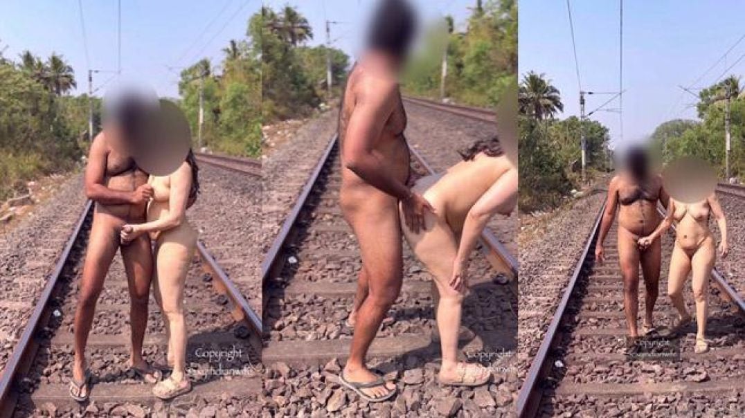 Desi Horny Couple Outdoor Full Nude Sex in Jungle on Railway Tracks Viral MMS Trending