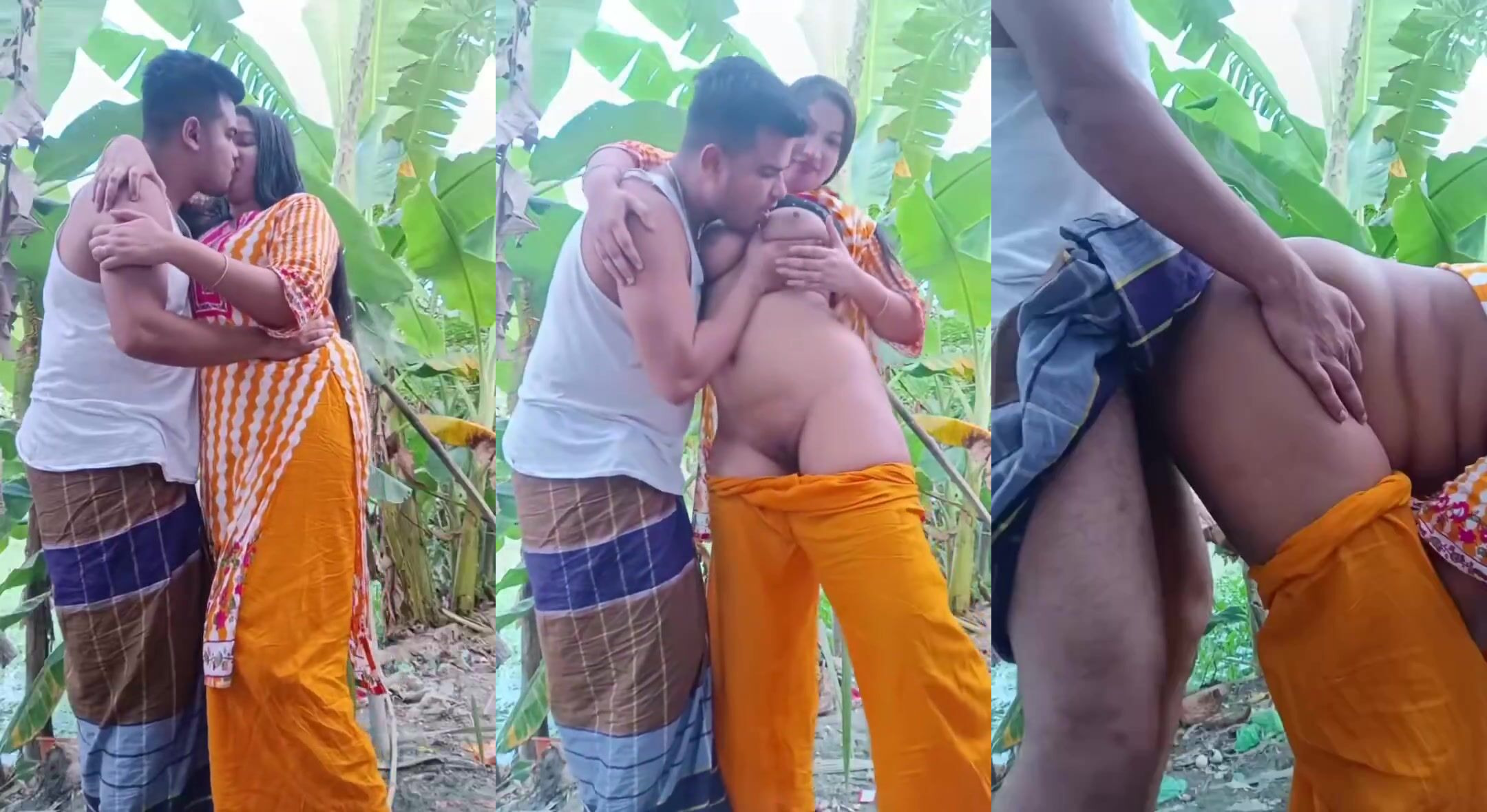 Bengali busty muslim bhabhi boobs sucking and pussy fucking with devar outdoor mms